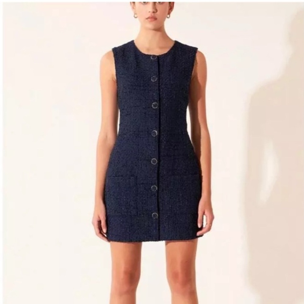 Endless Rose Textured Navy Dress